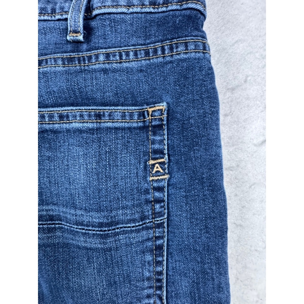 Ariat High Rise Flare Jeans‎ Premium Italian Denim Medium Wash Raw Hem 33L - Picture 15 of 16